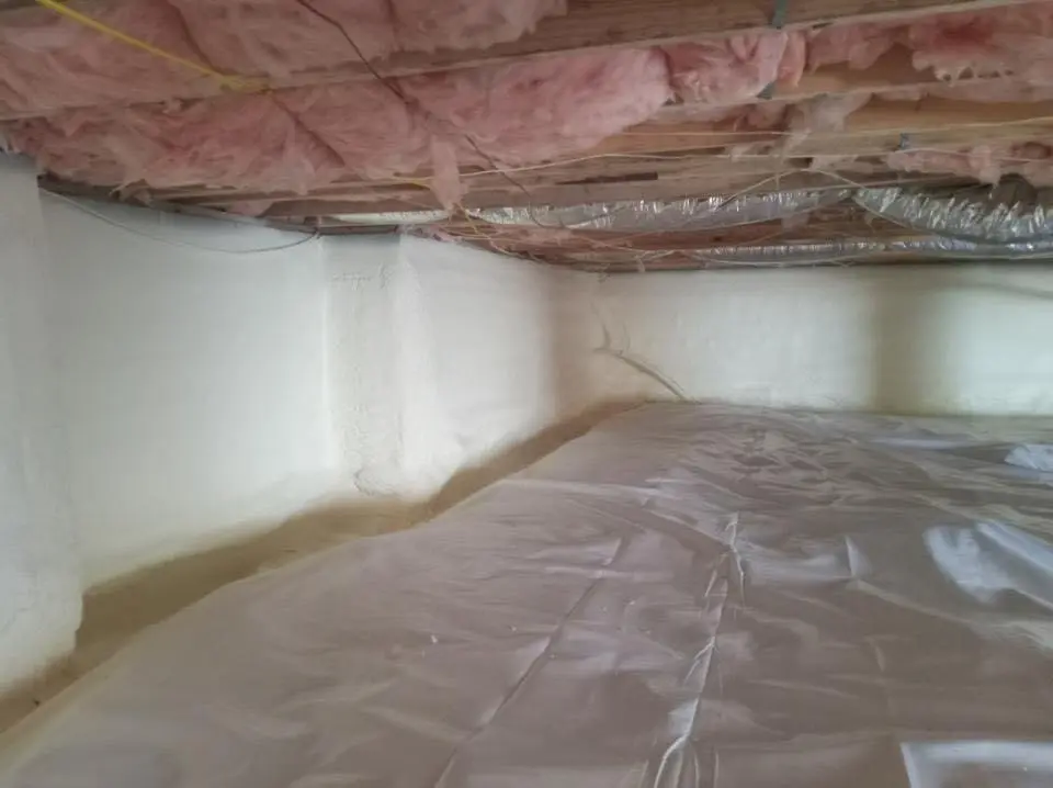 Crawl space encapsulation with closed-cell spray foam for Roof Leak Repair in Bigfork
